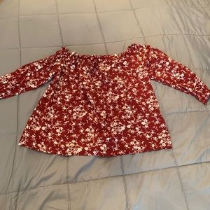 Women’s Off Shoulder Red Blouse
